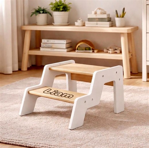 Montessori Step Stool, Personalized Stool for Kids, Kids Bathroom Stool, Montessori Furniture - Etsy