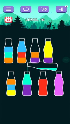 water bottle sort puzzle game by op gamer yogesh jpr #shorts