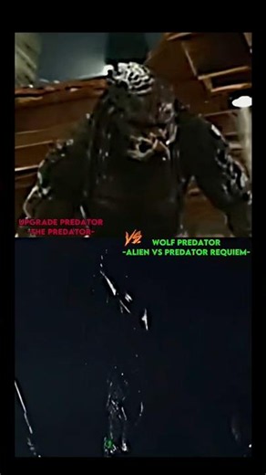 Upgrade Predator(The Predator) Vs Wolf Predator(Alien Vs Predator Requiem) #predator #vsbattle