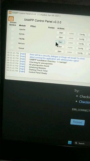 mysql and Apache start server | xampp server start