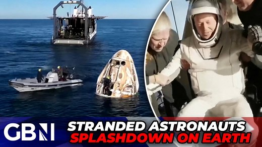 WATCH: Stranded NASA astronauts splashdown on Earth in SpaceX capsule after NINE MONTHS in space | GB News