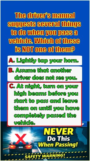 CDL Knowledge: "Passing Safely - What Not To Do" #trucking #facts #truckdriver #airbrake #automobile