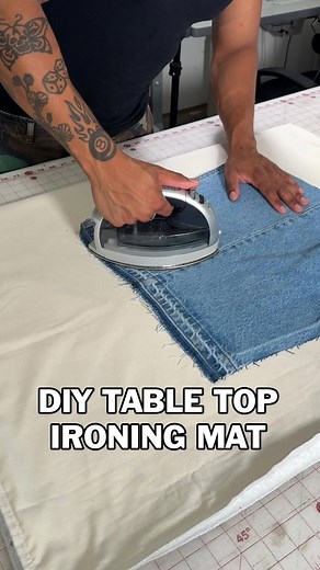 andrew on Instagram: "DIY table top ironing mat. Very handy. Very easy. What tutorials do yall want next? #upcycling #sewing #sewingtutorial"