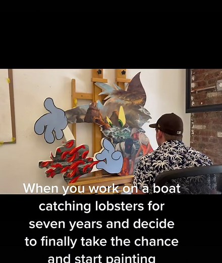 I can’t wait to finally have more free time to paint! #artist #painting #lobster