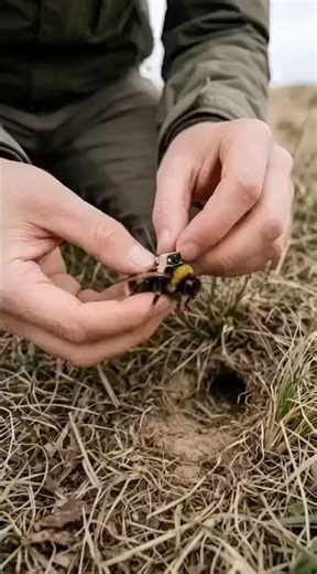 Tiny Camera Mounted on a Bumblebee… See Where It Goes 🐝