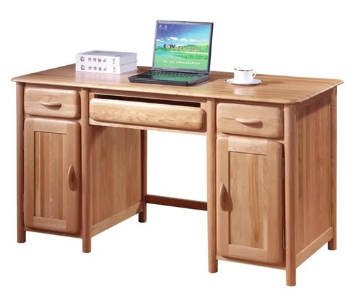 Solid Wood Computer Desk with 2 Doors and 3 Drawers #computerdesk #woo... | TikTok