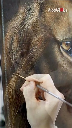 Art of painting a lion: Every stage from initial layer to final varnish || WooGlobe