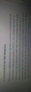 1.2 STATEMENT OF THE PROBLEMEducation is a fundamental human ... | Filo