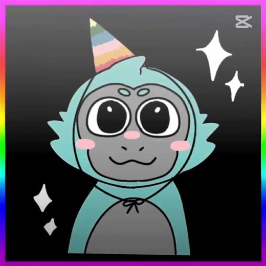 blue monkey and Mario