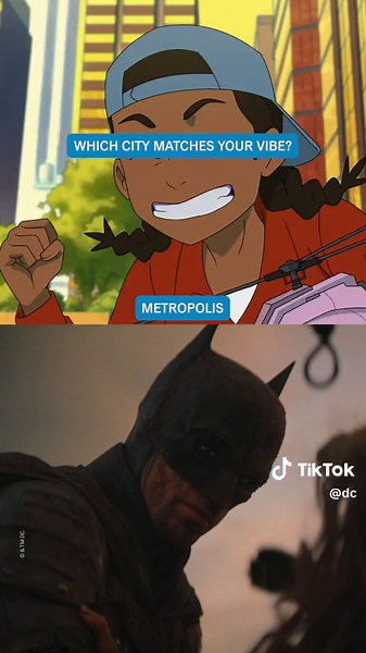 Brooding Batman and Hopeful Superman in Metropolis