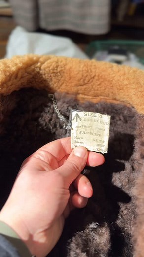Jojo's General Store on Instagram: "WW2 RAF Irvin Flight Jacket. Cool touch with the ‘two-tone’ shearling used. Size 4 /|\"