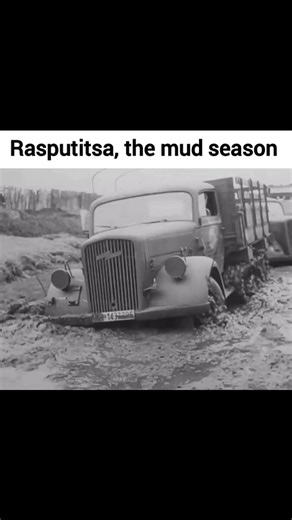 Myron - The Dutch Historian 🇳🇱 on Instagram: "Rasputitsa (season of bad roads) is a Russian term for two periods of the year when many roads in Eastern Europe (particularly Russia, Ukraine and Belarus) become impassable due to mud. In spring, this occurs as a result of many rivers overflowing their banks, making their watersheds swampy and marshy, and thus also the unpaved roads within them. In autumn, such roads are hit again as a result of heavy rainfall, but the rasputitsa in 