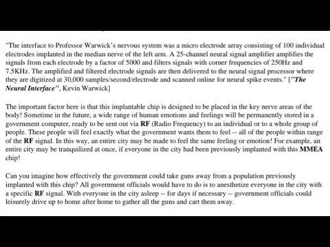 "The end goal is to get everybody chipped..."~Nicholas Rockefeller