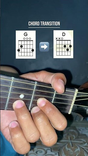 G to D Chord Transition on Guitar