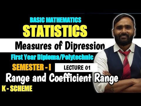 STATISTICS | MEASURES OF DISPERSION | Range and coefficient range | LECTURE 01 |DIPLOMA|POLYTECHNIC
