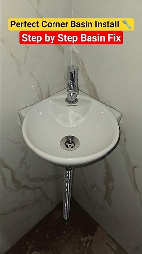How to Install Corner Wash Basin Properly | Full Fitting Process #plumber #plumbingsolution