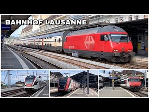 Züge beim Bahnhof Lausanne | Trains at Lausanne station (2021)