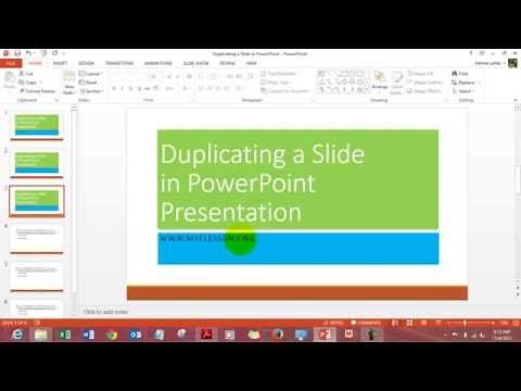 Duplicate a Slide in MS PowerPoint