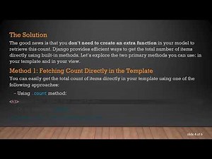How to Easily Return the Total Number of Items from a Django Model