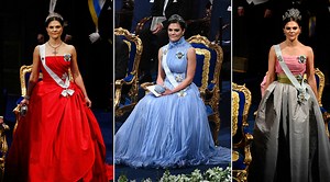 Kronprinsessan Victorias alla Nobelklänningar från då till nu