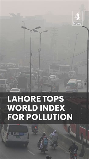 Pakistan’s eastern city of Lahore has been ranked the most polluted place in the world - as it chokes under a thick cloud of winter smog. The Swiss air monitor index IQ Air said it had reached hazardous levels - more than 48 times the World Health Organisation’s guideline value. Lahore’s smog has been made worse by crop burning, emissions from vehicles and industrial pollution. #Pakistan #Lahore #Pollution #News #Channel4News | Channel 4 News