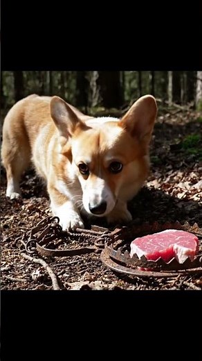Will the Corgi Avoid the Trap? A Close Call Moment!