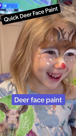 Cute & Quick Deer Face Paint for Kids