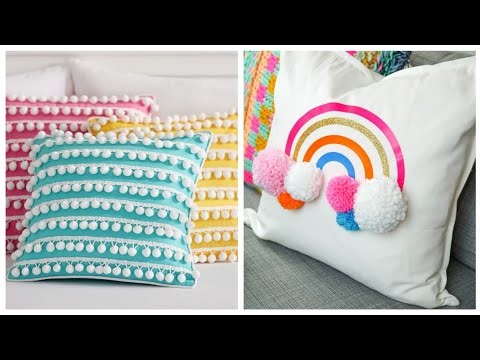 Latest Pom Pom Cushion and Pillow Covers Designs Ideas 2026 | Handmade Cushion Ideas|