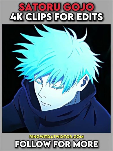 Satoru Gojo Twixtor 4K Clips For Edits | Jujutsu Kaisen #shorts