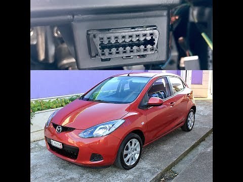 Mazda 2 2008 OBD2 port location
