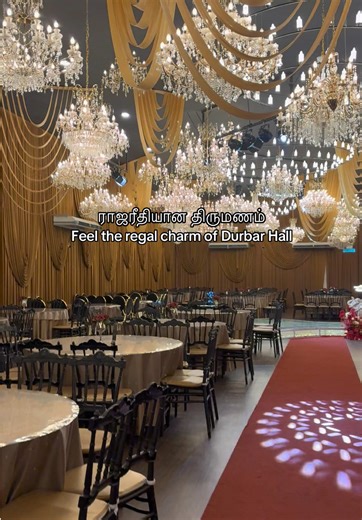 Step into Eurocastle by Diva, where every detail radiates royal grandeur. Imagine an Indian wedding amidst majestic halls, gold-accented ceilings, opulent red and gold décor, and sparkling chandeliers—echoing the elegance of Durbar Hall at Jai Vilas Palace. A truly once-in-a-lifetime celebration. @Heart Of Ocean by Diva #weddingtiktok #indiantiktok #indianwedding #eventhall #eventhall Towering crystal chandeliers cast a warm, magical glow, reminiscent of the legendary Durbar Hall at Jai Vilas Pa