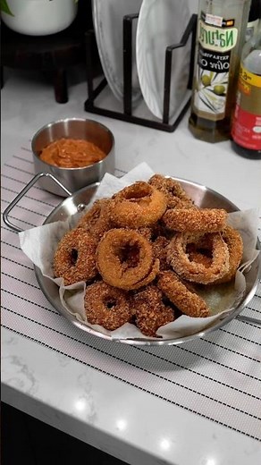 How To Make Crispy Onion Rings 🌰 #onionring #onionpakode #shorts #cooking
