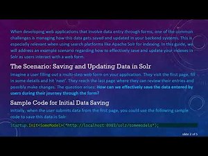 Managing Indexes in Solr: Best Practices for Data Entry Scenarios