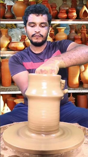 Clay Pottery Pot Making | Traditional Handmade Pot Process #short