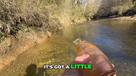 Vintage bottles discovered at collapsed riverbank: A hidden trove unearthed