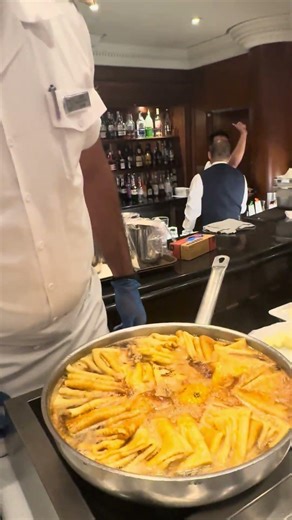 When the Hotel Director is serving dessert to guests.