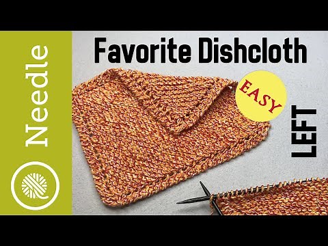 How to Knit | Grandma's Favorite Dishcloth - Beginner (Left Handed)