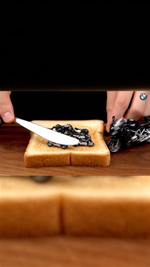 BMW Superbike Falling on Bread 🍞 | Luxury Motorcycle ASMR #shorts