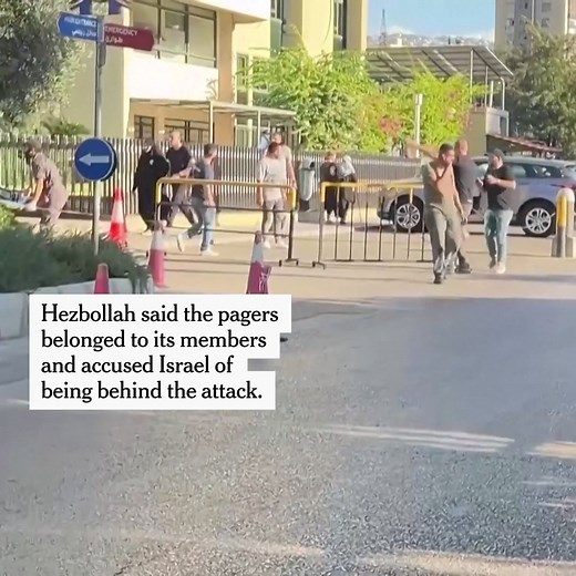 Hundreds of pagers blew up at the same time across Lebanon on Tuesday in an apparently coordinated attack that killed eight people and injured more than 2,700, health officials said. Hezbollah blamed Israel, but the Israeli military declined to comment. https://nyti.ms/4glMcey | The New York Times