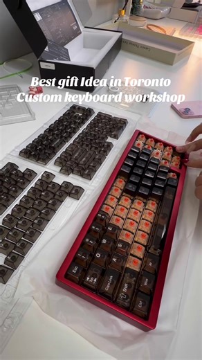 Toronto Soulmie Keys Customize your keyboard here!! Two ways to get a new fully customized keyboard: 💡💡1. book workshop to build yourself! Join us Key Master Challenge 🔧 💡💡2. choose the Barebone, switches and key cap set and enjoy our free assembling for you!! Get a keyboard ready to go~ #keyboard #desk #toronto #torontoshop #customizedgift