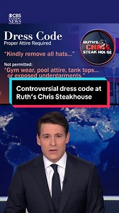 Dress code debate: Steakhouse chain Ruth’s Chris says it will ban hats and gym wear. Chili’s fired back, saying their only dress code “is that you have to be dressed.” #dresscode #chilis #restaurant #clothes #food