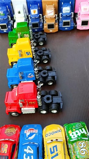 Pixar Cars, McQueen Truck Container, Cars, Toys #toys #truck #cars #mcqueen #disneycars #pixarcars
