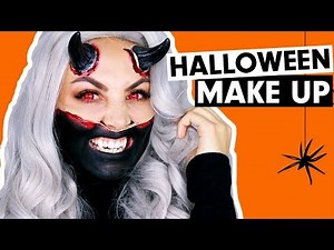 HALLOWEEN Make Up Tutorial GANZ EINFACH 🎃😈 deutsch | Schicki Micki