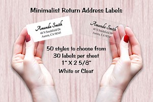 Custom Return Address Labels: Minimalist Mailing Stickers, 50 Designs - Etsy
