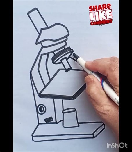 Draw Easy Microscope Drawing/#easy #microscope #science #diagram #drawing #viral #shorts/Haa-Meem