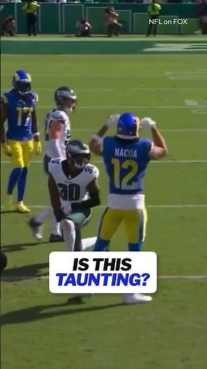 Puka Nacua was flagged for taunting here #nfl #penalty #rams