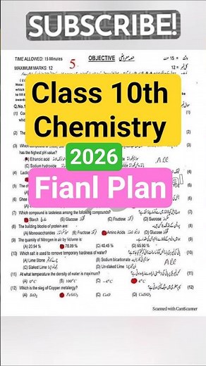 Class 10 Chemistry Guess Paper 2026 | 10th Chemistry Important Questions & MCQs 2026