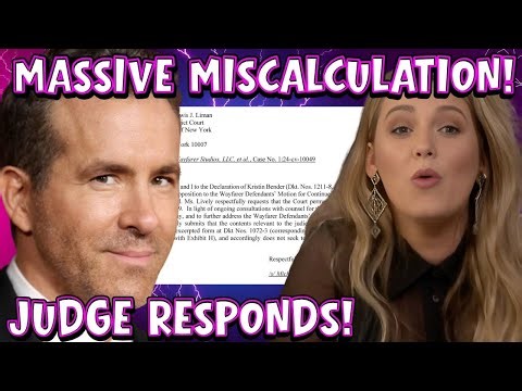 Blake Lively & Ryan Reynolds' NUCLEAR RETALIATION Backfires - FORCED to FESS Up to Federal Judge