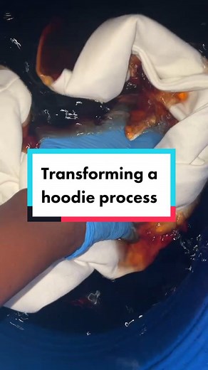 Making a custom a hoodie. 🎨✨🖌#customdye #masterpiece #custompiece #paintstrokes #sewnpatches