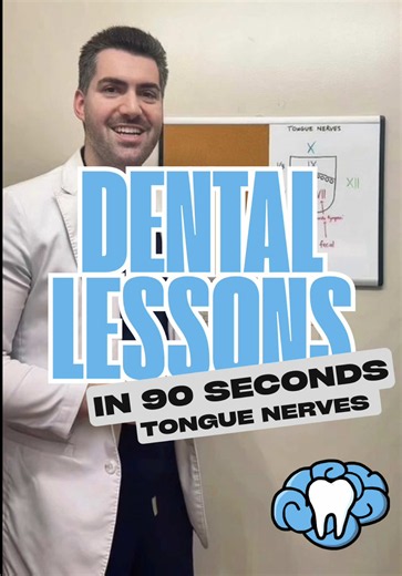 Tongue Nerves Anatomy for Dental Boards (90 Seconds)
